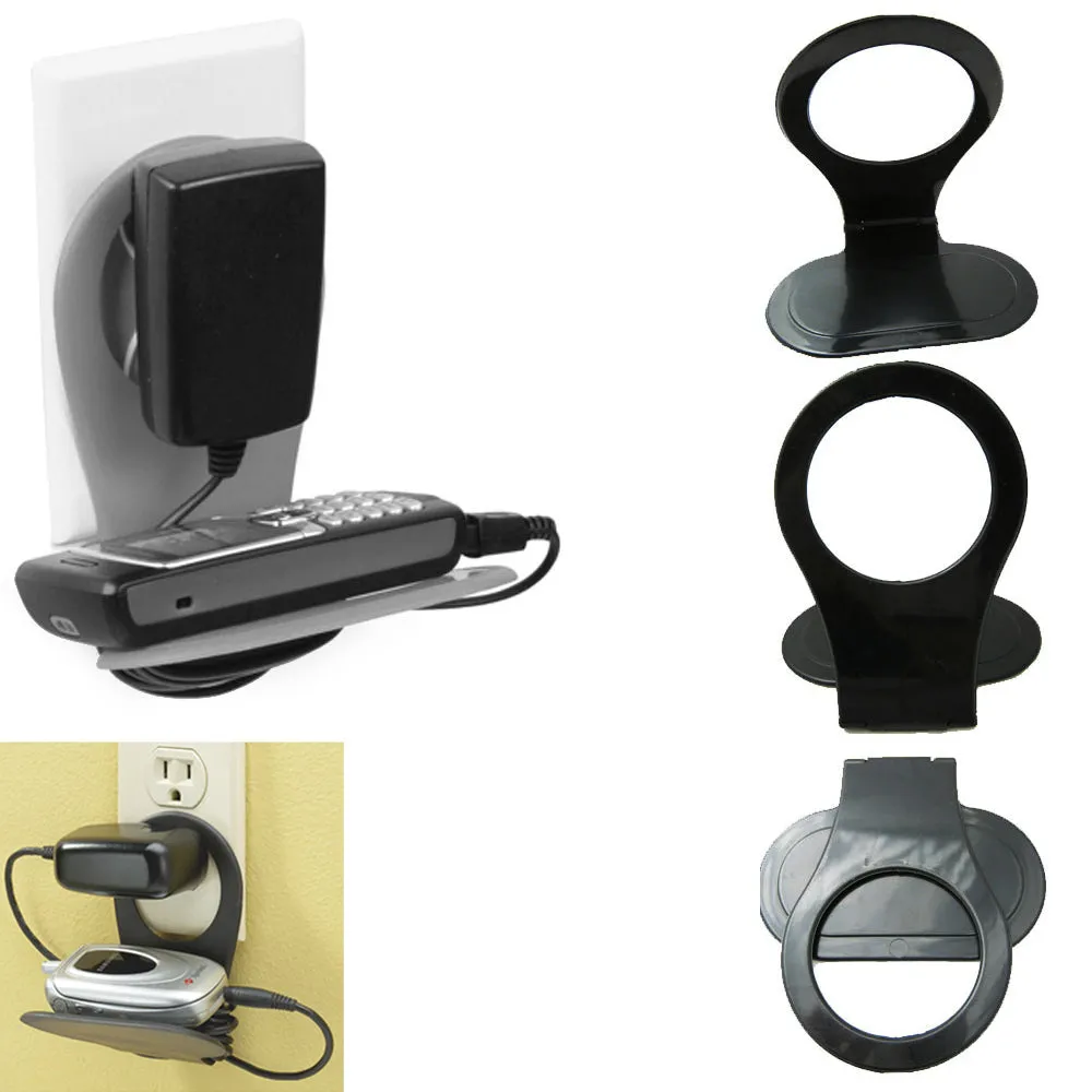 2PK Cell Phone Holder Wall Mount iPhone Charger Foldable Dock Charging Mobile US