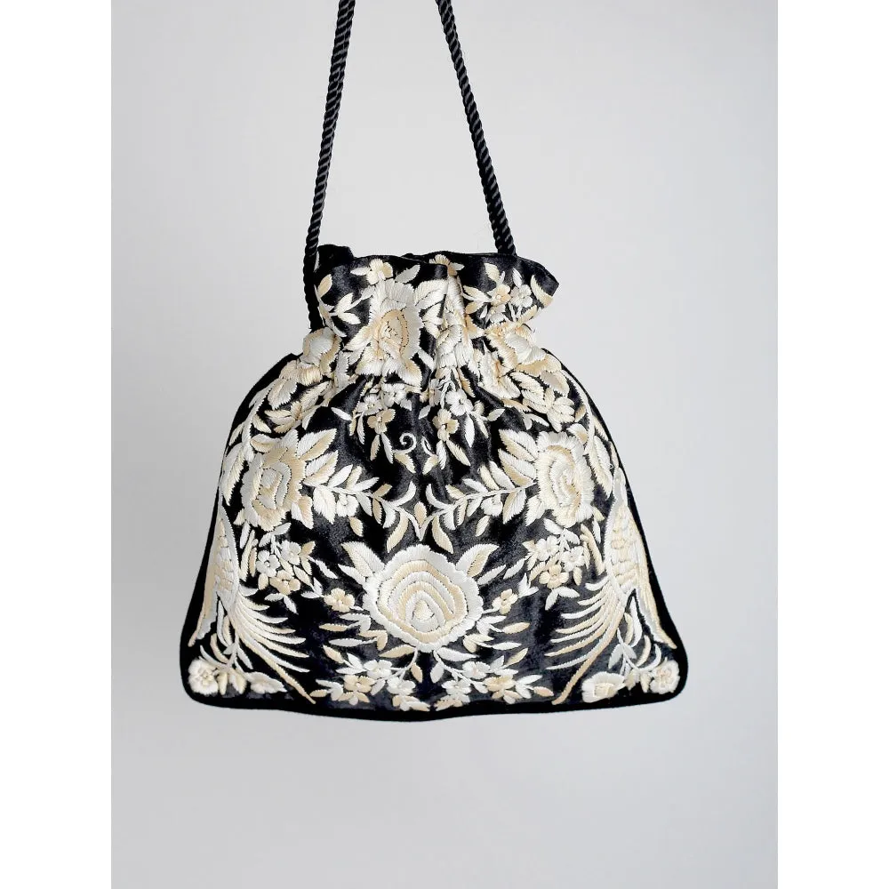 Adora By Ankita Black Gara Tropic Bag