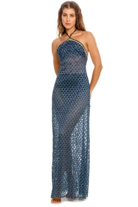 Agua Bendita Sari Azure Dress