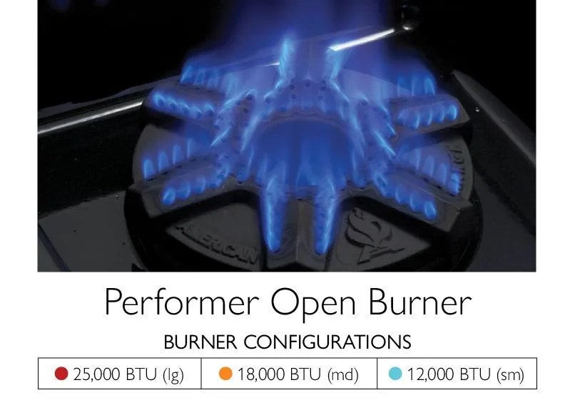 American Range GASOPENBURNERLEGEND60 Legend 60 Inch Performer Rangetop