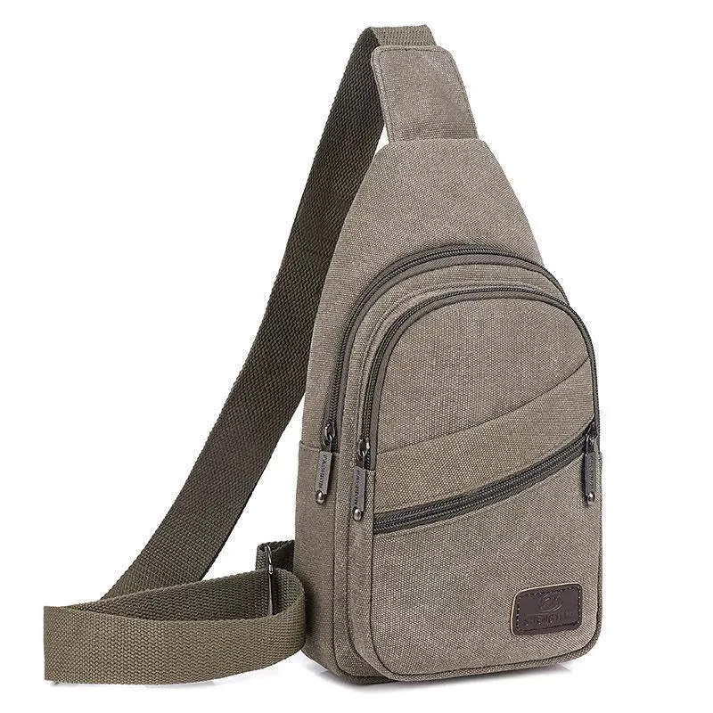 Bag 2022 New Men's Chest Bag Canvas Bag Crossbody Bag Men's Bag Shoulder Bag Korean Small Bag Casual Waist Bag