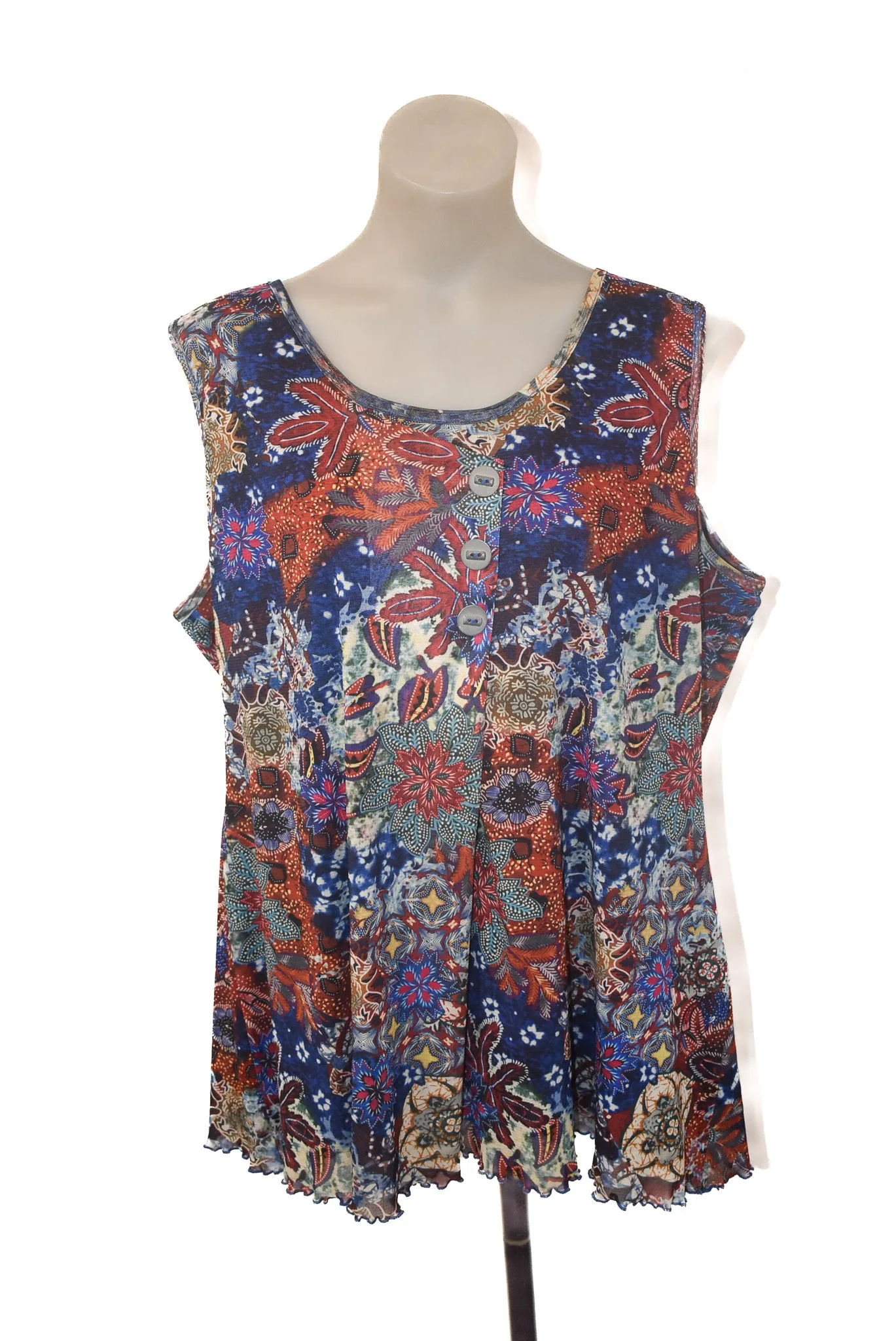 City Collection funky mesh tunic, XL
