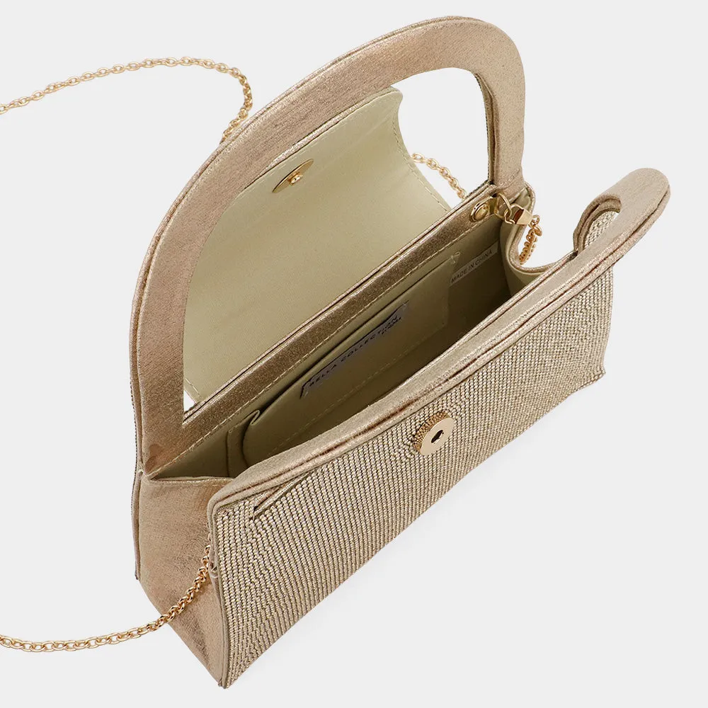 iLLASPARKZ Bling Studded Top Handle Evening Bag / Crossbody Bag