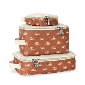Itzy Ritzy - Pack Like a Boss Terracotta Suns Packing Cubes