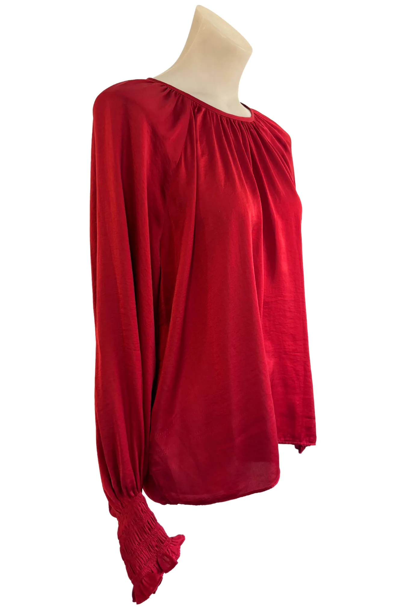 Oliver Black red satin blouse, 12