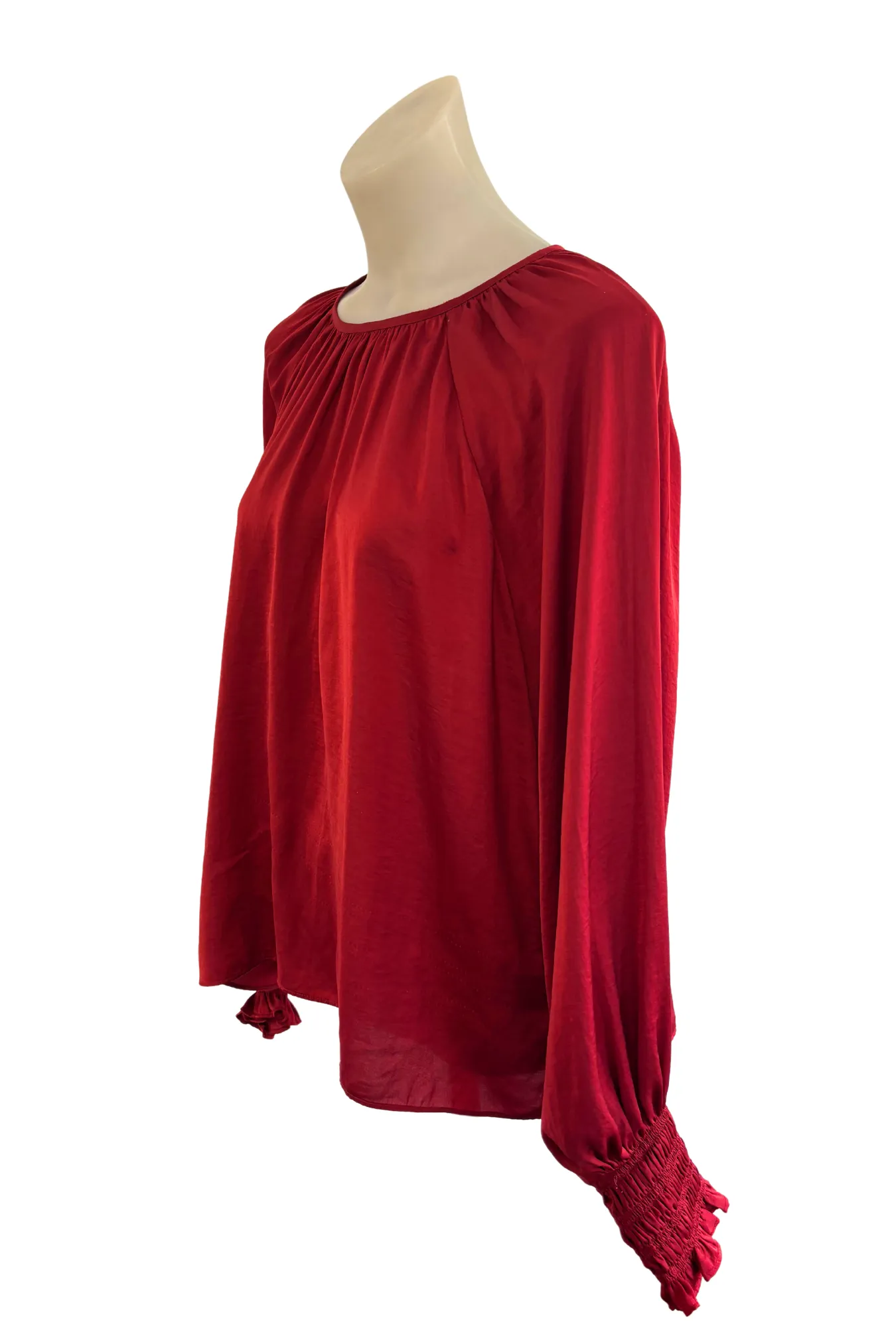 Oliver Black red satin blouse, 12
