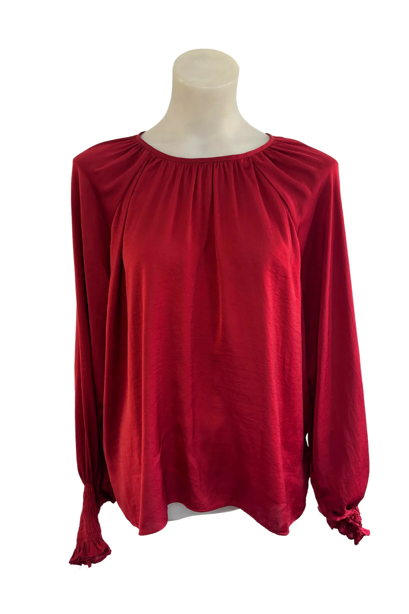 Oliver Black red satin blouse, 12