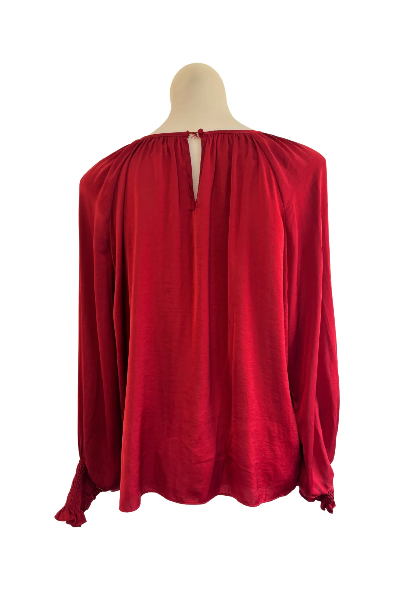 Oliver Black red satin blouse, 12