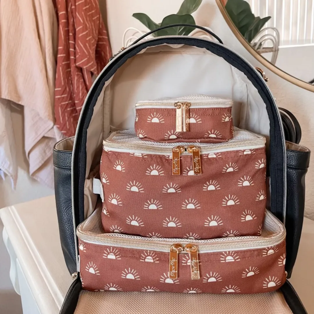 Pack Like a Boss Terracotta Sun Diaper Bag Packing Cubes