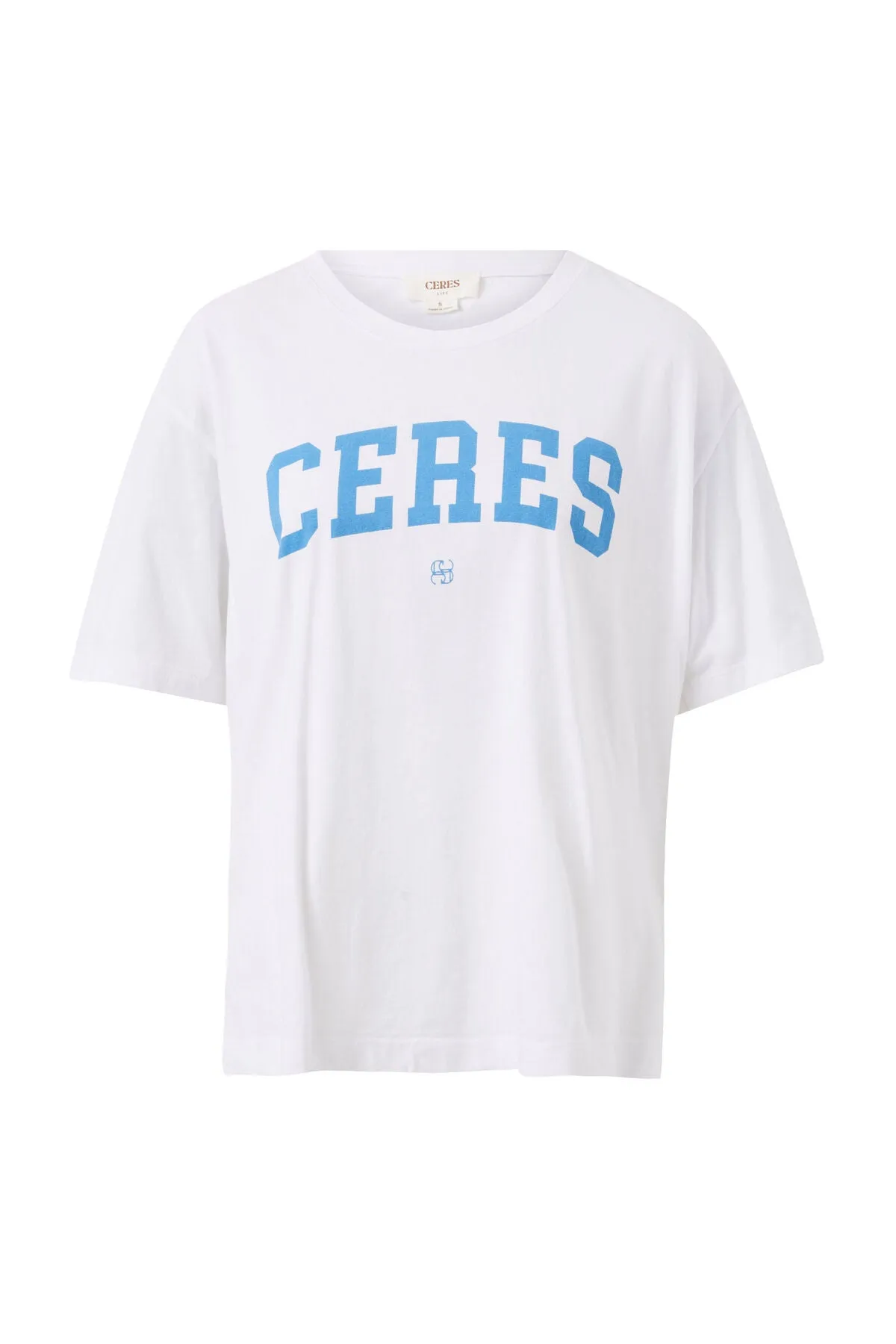 Slouchy Split Hem Tee- Blue