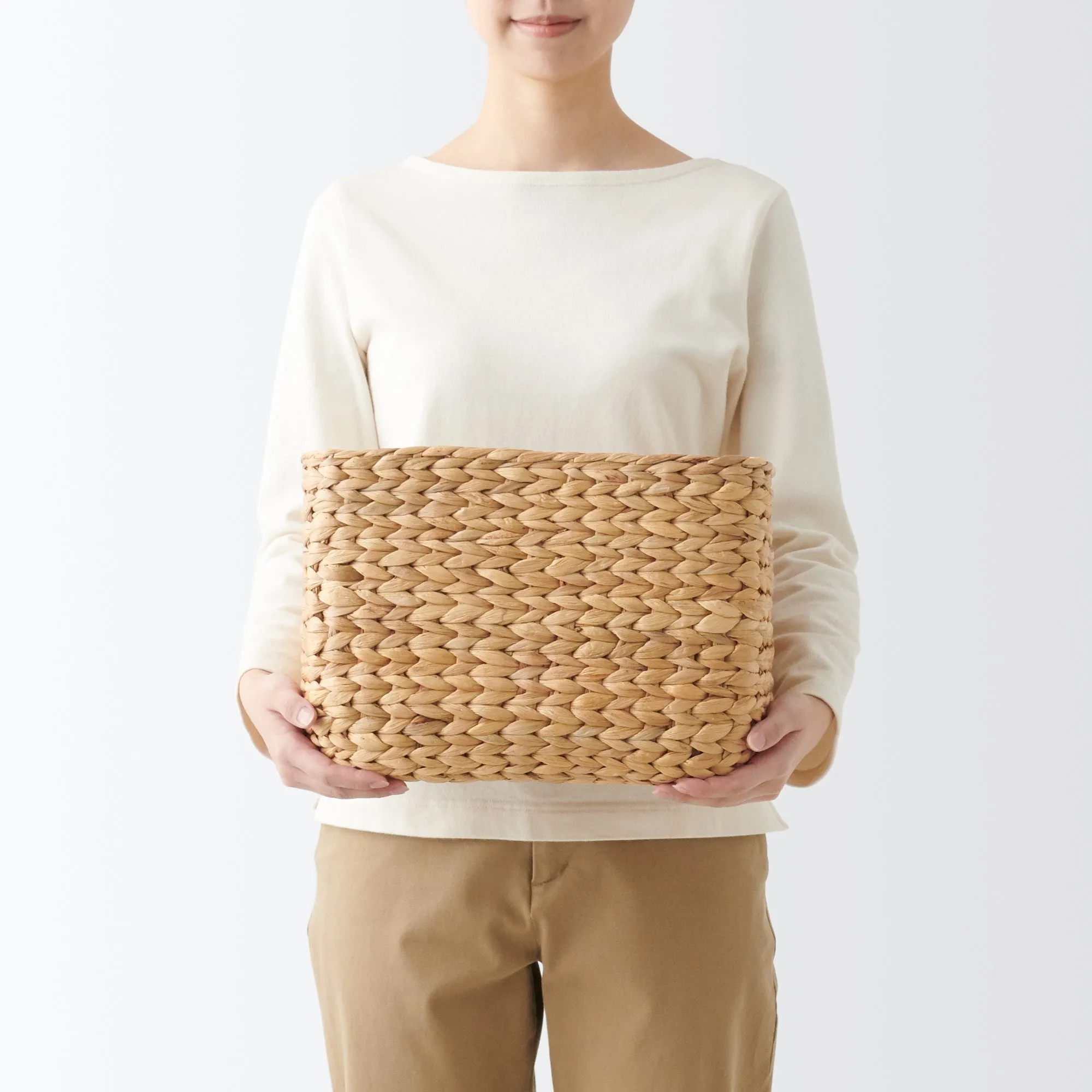 Water Hyacinth Basket - Rectangle - Large W34 x D23 x H24 cm